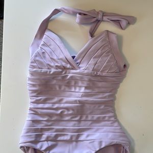 Mikoh mini one piece light lavender girls large bathing suit.